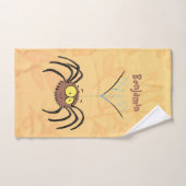 Grappige malse pluizige spin cartoon bad handdoek (Handdoek)