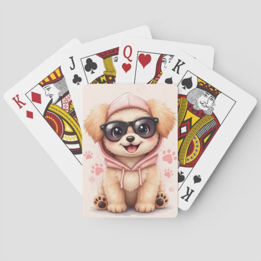 Grappige Maltipoo Kawaii Hond Pokerkaarten (Achterkant)