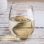 Grappige mam sap cup, monogram elke aangepaste tek wijnglas zonder voet