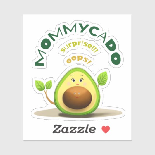 Grappige mama avocado sticker (Vel)