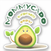 Grappige mama avocado sticker (Voorkant)