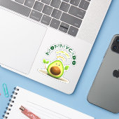 Grappige mama avocado sticker (Laptop met iPhone)