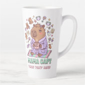 Grappige Mama Capy Moederdag Moe Moeder Cadeau Latte Mok (Rechts)
