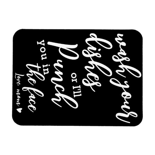 Grappige mama citaten | Was uw gerechten in de koe Magneet (Horizontaal)