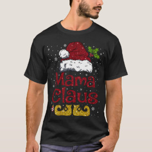 Grappige Mama Claus Bijpassende Familie Kerstman H T-shirt