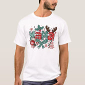 Grappige Mama Claus Kerstclub T-shirt (Voorkant)