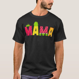 Grappige Mama Fruitarian Lover Zomer Nana Fruit Sl T-shirt