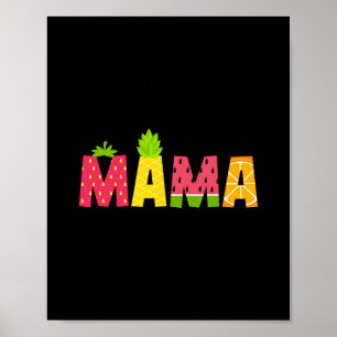 Grappige Mama Fruitarische Liefhebber Zomer Nana F Poster