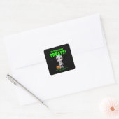 Grappige mama Halloween Vierkante Sticker (Envelop)