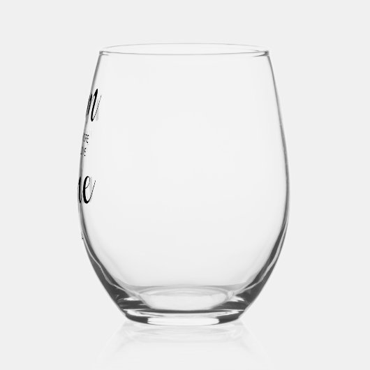 Grappige mama Ik hou meer van je Wijnglas Zonder Voet (Links)