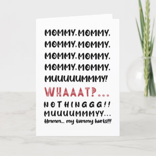 Grappige Mama Moderne Typografie Moederdag Kaart