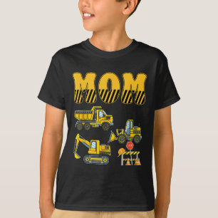 Grappige mama papa constructie graafmachine Kinder T-shirt