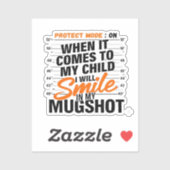 Grappige Mama Protect Modus Sarcastische Moeder Ci Sticker (Vel)
