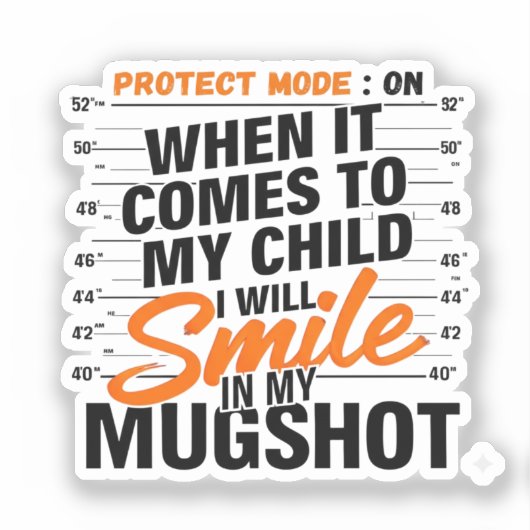 Grappige Mama Protect Modus Sarcastische Moeder Ci Sticker (Voorkant)
