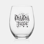 Grappige Mama sap woord kunst Wijnglas Zonder Voet (Achterkant)