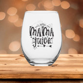 Grappige Mama sap woord kunst Wijnglas Zonder Voet