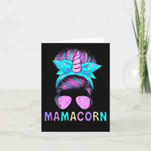 Grappige Mamacorn Eenhoorn Rommelige Knot Moeder M Kaart