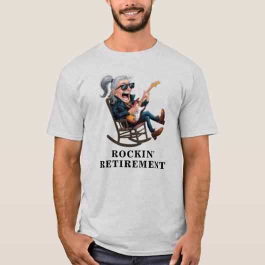 Grappige man met pensioen t-shirt (Voorkant)