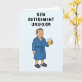 Grappige Man Pensionering Kaart (Gele Bloem)