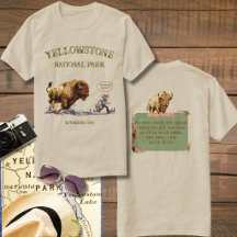 Grappige man rent Bison Amerikaanse Bizon T-shirt