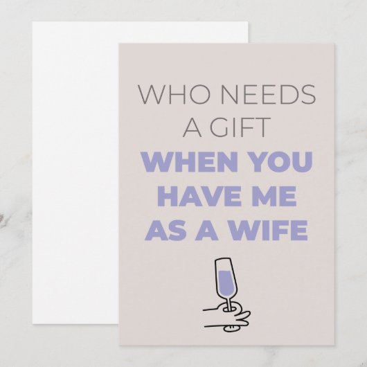 Grappige man verjaardagskaart feestdagenkaart (Voorkant / Achterkant)