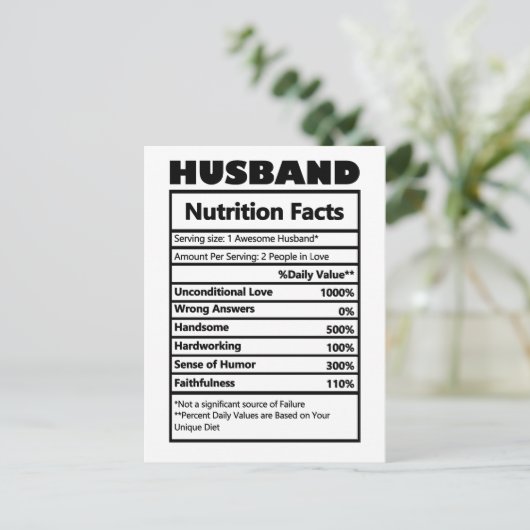 Grappige man voedingsfeiten grappen briefkaart (Staand voorkant)