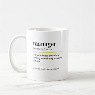 Grappige Manager Definitie Cadeau Koffiemok
