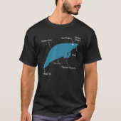 Grappige Manatee Dugong en Zee Koe Anatomie T-shirt (Voorkant)
