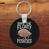 Grappige Manatee Ik Sla De Drijvende Aardappels Op Sleutelhanger (Voorkant)