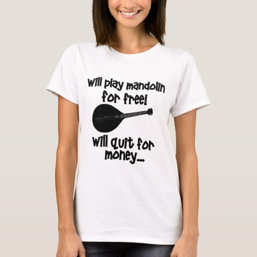 grappige mandolin t-shirt (Voorkant)