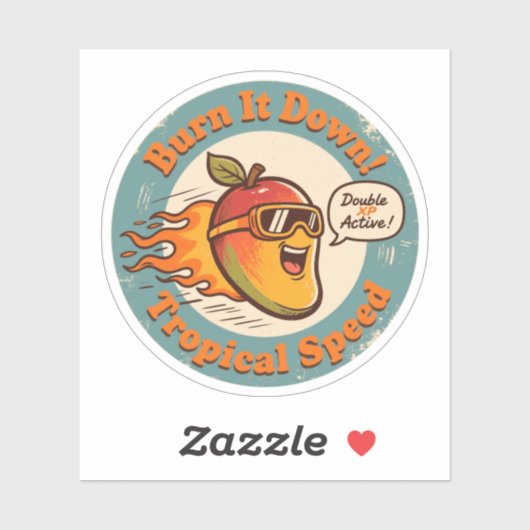 Grappige Mango Racer Tropical Speed Boost Sticker (Vel)