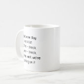 Grappige Manische Moederdag Checklist Typografie Koffiemok (Voorkant links)