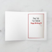 Grappige Mannelijke Cartoon Boek Worm Snarky Verja Kaart (Binnen)