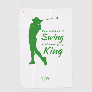 Grappige mannelijke golf citaat Ik heb je schommel Golfhanddoek