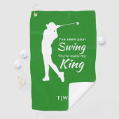 Grappige mannelijke golf citaat Ik heb je schommel Golfhanddoek (Insitu)