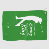 Grappige mannelijke golf citaat Ik heb je schommel Golfhanddoek (Horizontaal)