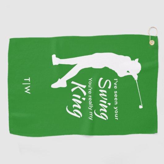 Grappige mannelijke golf citaat Ik heb je schommel Golfhanddoek (Horizontaal)