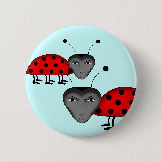 Grappige mannelijke lieveheersbeestjes ronde button 5,7 cm (Voorkant)