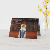 Grappige Mannelijke Relatieve Verjaardag Kaart (Gele Bloem)