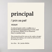 Grappige mannelijke schooldirecteur definitie Pers Poster (Voorkant)