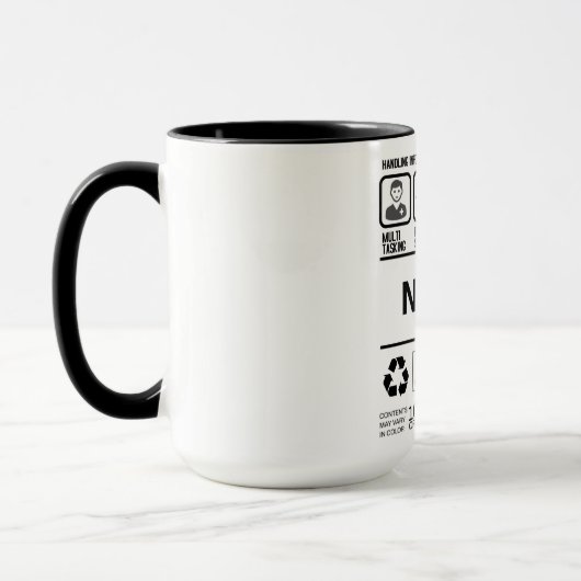 Grappige mannelijke verpleegster Handling Informat Mok (Links)