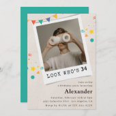 Grappige Mannen 34e verjaardagsuitnodigingen Leuke Kaart (Voorkant / Achterkant)