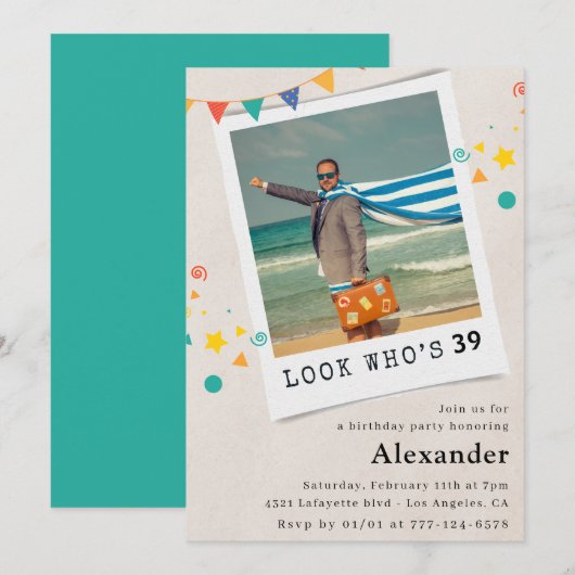 Grappige Mannen 39e verjaardagsuitnodigingen Leuke Kaart (Voorkant / Achterkant)