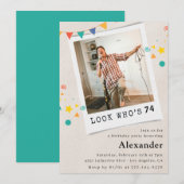 Grappige Mannen 74e verjaardagsuitnodigingen Leuke Kaart (Voorkant / Achterkant)