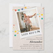 Grappige Mannen 76e verjaardagsuitnodiging Leuke f Kaart (Voorkant)