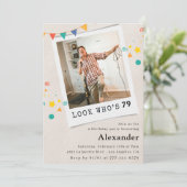 Grappige Mannen 79e verjaardagsuitnodigingen Leuke Kaart (Staand voorkant)