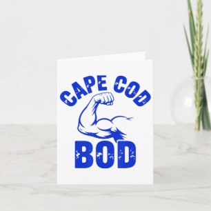 Grappige Mannen Cape Cod Bod Machusetts Summer Bea Kaart