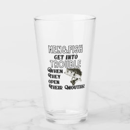 Grappige Mannen en Geviste Quote Problemen Open Mo Glas