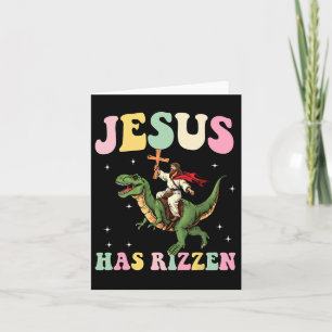 Grappige Mannen jongens Paasfeest Shirt Jesus Has Kaart