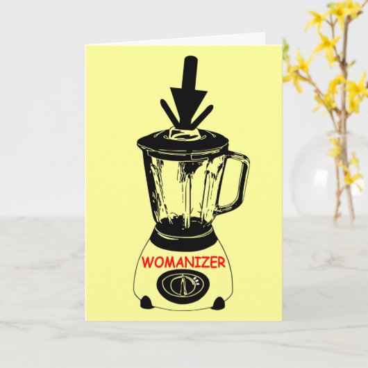 Grappige mannen kaart (Gele Bloem)